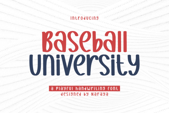 Baseball University Font: A Playful Display Typeface for Small Business Branding