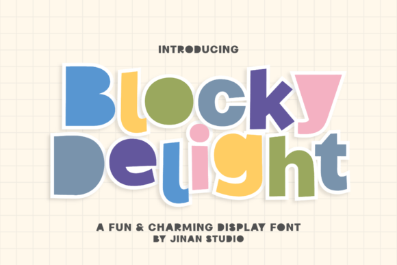 Blocky Delight: A Playful Display Font That Lifts Your Web Design
