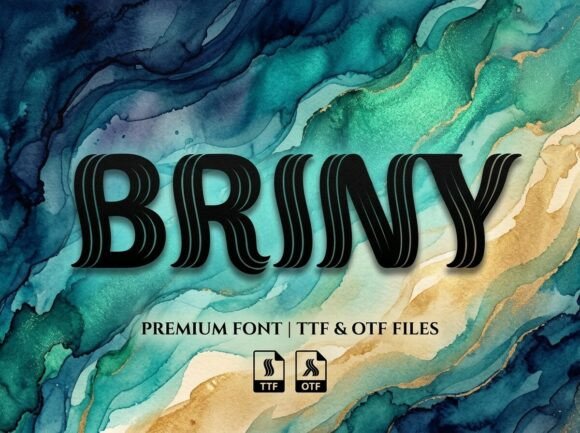 Briny: A Coastal Display Typeface for Campaign Headlines