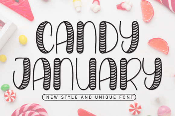 Candy January: A Playful Display Font for Digital Branding