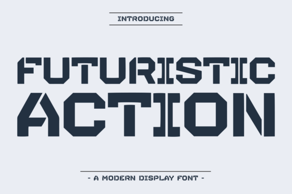 Futuristic Action: A Display Typeface for Bold Editorial Impact