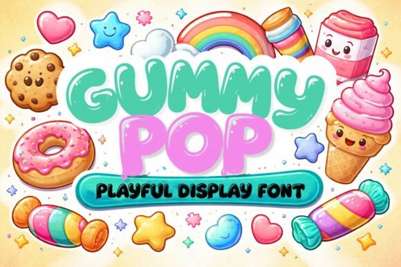 Gummy Pop: A Playful Display Font for Friendly Brand Identities