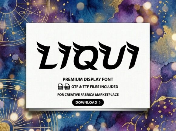 Liqui: A Bold, Fluid Display Font That Demands Attention