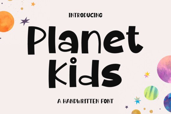Planet Kids: A Handwritten Display Font for Scroll-Stopping Brand Content