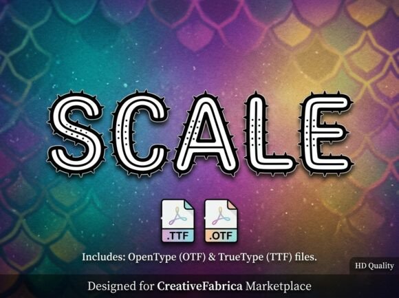 Scale: A Display Typeface with Mythical Texture and Marine Soul